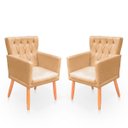 Ver imagem 1 de Kit Poltrona Capitonê Clássica Confortável para Sala e Quarto Ana Suede
