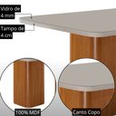 Ver imagem 6 de Mesa de Jantar Eloise 180cm Tampo MDF Vidro Canto Copo com 6 Cadeiras Aline