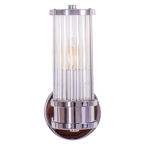 Arandela de Parede Tubos de Vidro Soquete E27 Cromada Stick