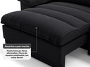 Ver imagem 6 de Sofá Plaza 2,00m Retrátil e Reclinável Velosuede - Netsofas
