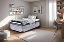 Ver imagem 1 de Cama Box Baú Solteirão Serenelife - Suede Cinza Claro