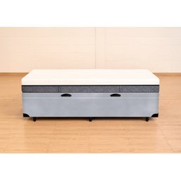Cama Box Baú Solteirão Serenelife - Suede Cinza Claro - 3