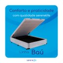 Ver imagem 6 de Cama Box Baú Solteirão Serenelife - Suede Cinza Claro