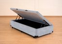 Ver imagem 5 de Cama Box Baú Solteirão Serenelife - Suede Cinza Claro