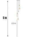 Ver imagem 3 de Lustre para Sala Pratic 6 Lâmpadas Dourado Pé Direito Alto