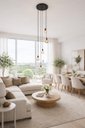 Ver mais imagens de Lustre para Sala Pratic 6 Lâmpadas Dourado Pé Direito Alto
