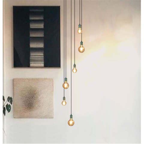 Lustre para Sala Pratic 6 Lâmpadas Dourado Pé Direito Alto