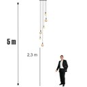 Ver imagem 3 de Lustre para Sala Pratic 6 Lâmpadas Dourado Pé Direito Alto