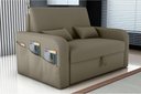 Ver imagem 1 de Sofá Cama 2 Lugares com Bau 1,40 Mts Day Matrix Capuccino