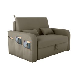 Sofá Cama 2 Lugares com Bau 1,40 Mts Day Matrix Capuccino - 1