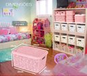 Ver imagem 3 de Kit 3 Caixas Cestos Organizadoras Rosa Uninjet 17l Floral:rosa