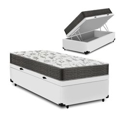 Cama Box com Baú Solteiro + Colchão Solteiro ISO 100 D33 (88x188x58) - Ortobom - 1