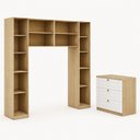Ver imagem 4 de Quarto Infantil Modulado Completo Provençal 5 Peças 100% MDF Frentes em BP