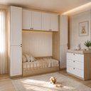 Ver imagem 1 de Quarto Infantil Modulado Completo Provençal 5 Peças 100% MDF Frentes em BP