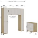 Ver imagem 3 de Quarto Infantil Modulado Completo Provençal 5 Peças 100% MDF Frentes em BP