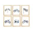 Ver imagem 1 de Kit Quadro Infantil Motocicleta Decorativo Quarto Criança Bebê Menino