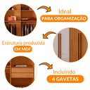 Ver imagem 6 de Guarda Roupa Casal Toronto Mdf 8 Portas e 4 Gavetas Moderna Mobília
