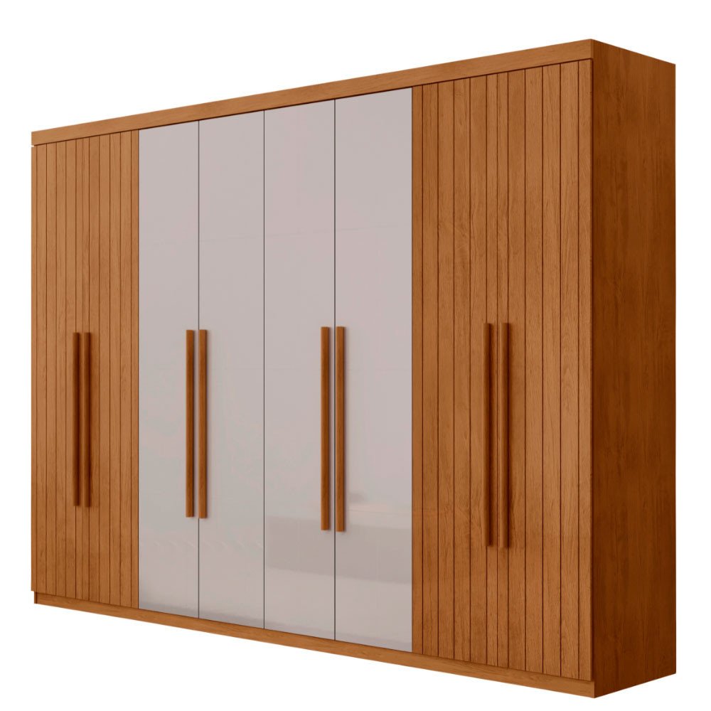 Guarda Roupa Casal Toronto Mdf 8 Portas e 4 Gavetas Moderna Mobília - 2