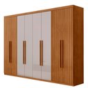 Ver imagem 2 de Guarda Roupa Casal Toronto Mdf 8 Portas e 4 Gavetas Moderna Mobília