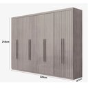 Ver imagem 4 de Guarda Roupa Casal Toronto MDF 8 Portas e 4 Gavetas Moderna Mobília