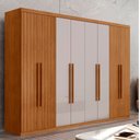 Ver imagem 1 de Guarda Roupa Casal Toronto MDF 8 Portas e 4 Gavetas Moderna Mobília