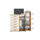 Ver imagem 4 de Cômoda com Espelho 2 Portas 6 Gavetas Master Plus Albatroz Móveis