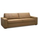 Ver imagem 1 de Sofá 3 Lugares para Sala de Estar Living 205cm Aurora L06 Couro Marrom Claro - Lyam Decor