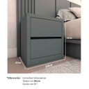 Ver imagem 4 de Cabeceira King 3,50m e 2 Mesas de Cabeceira Mdf sob Medida Cor:cinza Sagrado