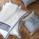 Ver imagem 4 de Jogo de Cama Casal 300 Fios Mônaco - Naturalle Fashion Branco/azul