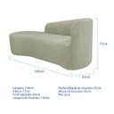 Ver imagem 2 de Kit Divã Recamier Orgânico França 160cm Lado Esquerdo e Poltrona Amore Bouclé