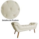 Ver imagem 5 de Conjunto Sienna Cabeceira e Recamier Queen 160 Cm Suede Marfim - LM DECOR