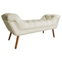 Ver imagem 4 de Conjunto Sienna Cabeceira e Recamier Queen 160 Cm Suede Marfim - LM DECOR