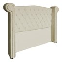 Ver imagem 2 de Conjunto Sienna Cabeceira e Recamier Queen 160 Cm Suede Marfim - LM DECOR