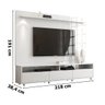 Rack Com Painel Aspen 2.2 Branco – MóveisAqui - 3