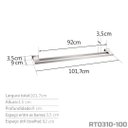 Ver imagem 4 de Toalheiro Duplo 100 cm Inox Rose Gold - Kromus RT0310-100R