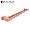Ver imagem 3 de Toalheiro Duplo 100 cm Inox Rose Gold - Kromus RT0310-100R