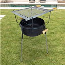 Ver imagem 6 de Churrasqueira Campana Botijão 3 Pés Grelha Completa Ferro Fundido