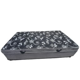 Cama Box Baú Solteiro Conjugado, (com Colchão Acoplado) em Suede Cinza - 1