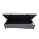 Ver imagem 2 de Cama Box Baú Solteiro Conjugado, (com Colchão Acoplado) em Suede Cinza