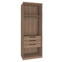 Ver imagem 2 de Guarda Roupas Modulado 2 Portas 3 Gavetas 841mm Setiba Plus Rimo Carvalho/branco
