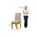 Ver imagem 4 de Conjunto Mesa de Jantar 90x90 Mdf e 4 Cadeiras Blend Linho - Bege