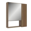 Ver imagem 2 de Espelheira para Banheiro 67x60cm Rubi Marrom/Noce