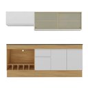Ver imagem 2 de Armário de Cozinha Modulada Completa com Balcão e Rodapé 190cm Veneza Multimóveis MP2458