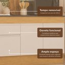 Ver imagem 7 de Armário de Cozinha Modulada Completa com Balcão e Rodapé 190cm Veneza Multimóveis MP2458