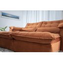 Ver imagem 4 de Sofá Retrátil e Reclinável 2,30m em Tecido Veludo C/ Pillow Nos Braços e Molas Ensacadas Bonel/d33:t