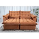 Ver imagem 3 de Sofá Retrátil e Reclinável 2,30m em Tecido Veludo C/ Pillow Nos Braços e Molas Ensacadas Bonel/d33:t