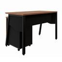 Ver imagem 4 de Mesa Escrivaninha 135cm x 60cm Tampo Chanfrado e Gaveteiro Móvel com 3 Gavetas F5 Office