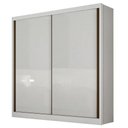 Ver imagem 2 de Guarda Roupa Solteiro Toledo 2 Portas 3 Gavetas MDF MDP com Cômoda Sapateira Seul Neve