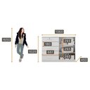 Ver imagem 3 de Guarda Roupa Solteiro Toledo 2 Portas 3 Gavetas MDF MDP com Cômoda Sapateira Seul Neve