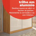 Ver mais imagens de Guarda-Roupa Solteiro 2 Portas de Correr e 2 Gavetas Peônia Yescasa Cinnamon/Off White Marrom/Cinamomo